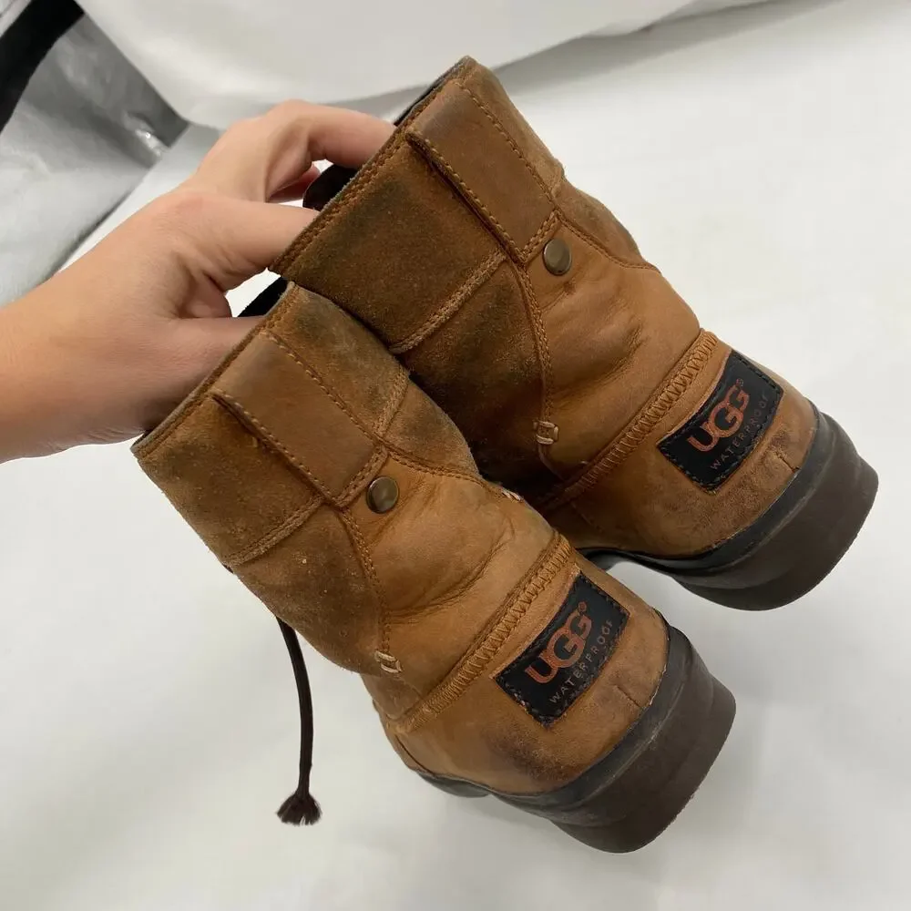 Ugg brown leather outdoor duck boots